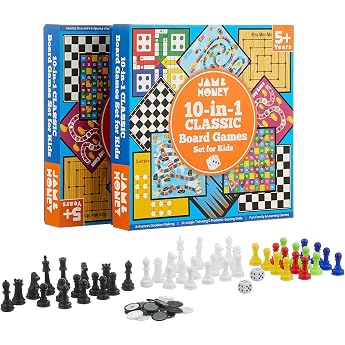 popcorn Games & Puzzles Classic Board Games for Smart Kids|Help to Boost Decision Making,Strategic Thinking and Problem Solving (10 in 1)