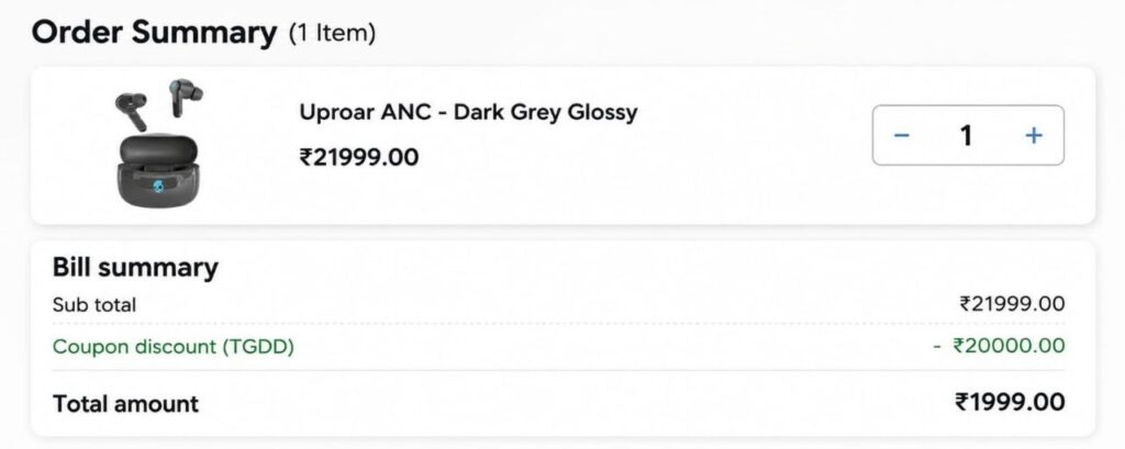 Loot : Skullcandy Uproar ANC Wireless Earbuds at ₹1999 (Worth ₹21999).